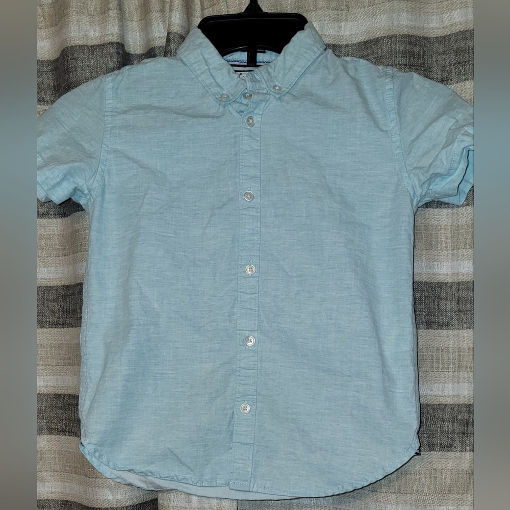 Denim and flower size 7 button up